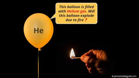 Nov 5, 2023 · The Burning Question: Is Helium Flammable? The answer to the burning question is a resounding “No.” Helium is not flammable. In fact, it’s one of the least reactive elements known to us. To understand why, we need to delve into the atomic structure of helium. Now, let’s come to the point is helium flammable? If no then why? 